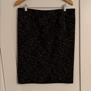 Ann Taylor Black Heathered Pencil Skirt